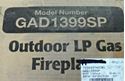 Picture of UNIFLAME GAD1399SP DARK SLATE OUTDOOR 30,000 BTU LP GAS FIREPIT