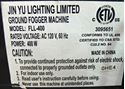 Picture of JIN YU LIGHTING LIMITED GROUND FOGGER MACHINE FLL-400