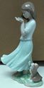 Picture of LLADRO FIGURINE WHISPERING BREEZE GIRL WITH PUPPY