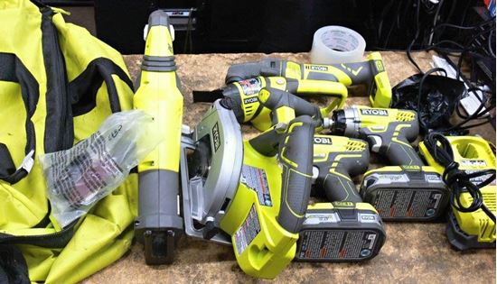 Picture of RYOBI P884-P131 ONE+ 18V ULTIMATE LITHIUM-ION CORDLESS COMBO KIT 6 PCS