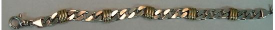 Picture of 9" STERLING SILVER/14K GOLD FASHION BRACELET 35.5G