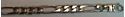 Picture of 8 1/4" FIGARO STERLING SILVER BRACELET 33.2G