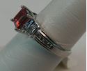 Picture of 10K WHITE GOLD DIAMOND RING WITH PINK STONE SZ-7 2.9G - $225 