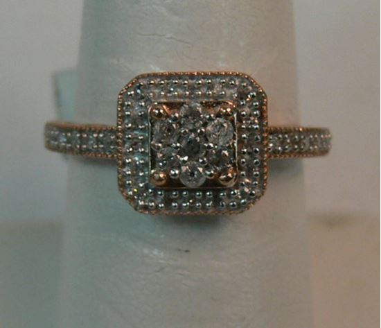 Picture of 10K ROSE GOLD DIAMOND RING SZ-7.25 2.5G