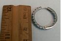 Picture of 14K WHITE GOLD HOOP EARRINGS WITH BLUE STONES 5.8G