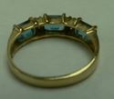 Picture of 14K YELLOW GOLD RING W/ BLUE STONES & DIAMONDS SZ-6.25 2.7G