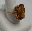 Picture of 10K YELLOW GOLD LIGHT BROWN STONE RING SZ-12.25 7.5G