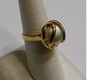 Picture of 14K GOLD MABE PEARL DIAMOND RING SIZE 6.75 6.1G