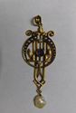 Picture of ANTIQUE PENDANT 14K GOLD WITH AMETHYST AND PEARLS 2" 3.7G