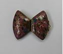 Picture of VINTAGE PURPLE FLORAL ENAMELED CLOISONNE MINI PILL BOX BRASS 1.5" 18.6G