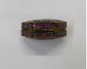 Picture of VINTAGE PURPLE FLORAL ENAMELED CLOISONNE MINI PILL BOX BRASS 1.5" 18.6G