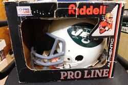 Picture of JOE NAMATH NEW YORK JETS \ RIDDELL PRO LINE HELMUT AUTOGRAPHED W/ COA