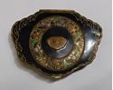 Picture of VINTAGE ENAMELED BLACK FLORAL MAKEUP COMPACT CASE