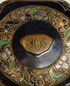 Picture of VINTAGE ENAMELED BLACK FLORAL MAKEUP COMPACT CASE