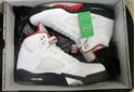 Picture of AIR JORDAN 5 RETRO WHITE/FIRE RED-BLACK SIZE 9