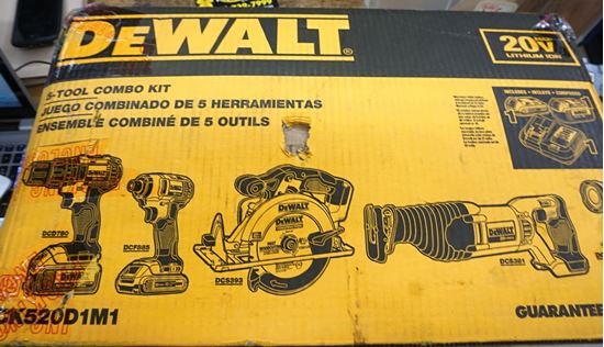 Picture of DeWalt DCK520D1M1 20V Max 5-Tool Combo Kit (incl. 2batt.+ charger)