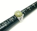 Picture of STERLING SILVER RING WITH  GREEN GREEN STONE SIZE 7 8.6 GRAM TOTAL WEIGHT