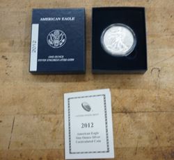 Picture of 2012-W One Ounce PROOF Silver American Eagle With Box & COA MINT 