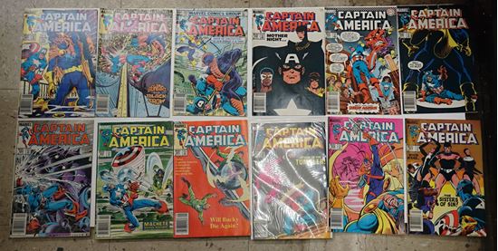 Picture of LOT 12 MARVEL CAPTAIN AMERICA COMICS 294 JUNE;  295 JULY;  291 MARCH;  297 SEPTEMBER; 302 FEBRUARY; 304 APRIL; 296 AUGUST; 289 JANUARY; 290 FEBRUARY ; 282 JUNE; 292 APRIL; 293 MAY. VERY GOOD CONDITION. COLLECTIBLE