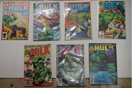 Picture of LOT 7 THE INCREDIBLE HULK MARVEL COMICS #24; 297 JULY; 283 MAY; 409 SEPTEMBER; 411 NOVEMBER ; 13 1984; 327 JANUARY. GOOD CONDITION. COLLECTIBLE. 