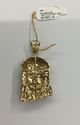 Picture of 10kt yellow gold Jesus head pendant with diamonds 