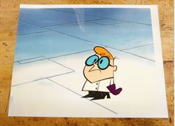 Picture of DEXTER LABORATORY "DEXTER" CEL 11X8.5 WITH BACKGROUND COLORFUL COLLECTIBLE MINT CONDITION. 