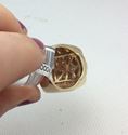 Picture of 14kt yellow gold men’s ring with 17 princess cut diamonds and 20 round diamonds 2.5carat 16.5 gr size 9.5 . 800041-1