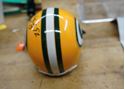 Picture of REGGIE WHITE HAND SIGNED PACKET MINI HELMET RIDDELL MINT COLLECTIBLE. WITH COA. 