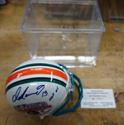 Picture of DAN MARINO 13 SIGNED MINI HELMET WITH COA # 015231 MINT COLLECTIBLE. 