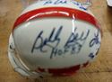 Picture of MINI HELMET AUTOGRAPHED, SIGNED BY 3 BOBBY BELL HOF 83; RON MIX HOF 1979; LANCE ALWORTH "BAMBIE" #19 HOF 78 . WITH COA; CASE. COLLECTIBLE. 