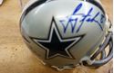 Picture of MINI HELMET SIGNED BY 3; TROY AIKMAN 8 ; EMMITT SMITH 22; 3RD SIGNATURE UNKNOWN DALLAS COWBOYS WITH COA. MINT CONDITION. COLLECTIBLE. RIDDELL MINI HELMET 