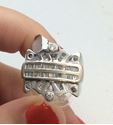 Picture of 14kt white gold men’s ring 12.4 gr size 6 with 6 round diamonds 42 baguettes 0.50 carAt total 838431-1 