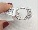 Picture of 14kt white gold ring size 7.25 with 4 small diamonds and 3 light blue oval stones 2.7 gr 803093-1 