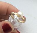 Picture of 14kt yellow gold ring with pearl size 8 2.5 gr 848895-2 