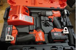 Picture of Milwaukee M18 18V Li-Ion Brushless Cordless Hammer Drill & Impact Driver 2997-22. NEW. OUT OF BOX. IN CASE.