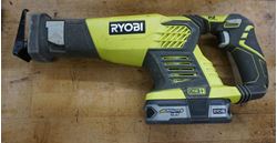 Picture of Ryobi 18 Volt Variable Speed Reciprocating Saw P514 With P107 Battery 18volt . used. tested. in a good working order