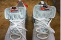 Picture of NIKE AIR VAPORMAXTHE 10 OFF-WHITE WITH EXTRA LACES GREEN ORANGE 11 AA3831-100. PRE -OWNED. MINT CONDITION. HAVE MARK INSIDE. SUPER CLEAN CONDITION. WITH EXTRA LACES GREEN AND ORANGE. NO BOX. 