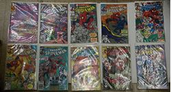 Picture of LOT 10 MARVEL THE AMAZING SPIDER MAN COMICS  335 LATE JULY; 334 EARLY JULY; 343 JANUARY; 344 FEBRUARY; 345 MARCH; 346 APRIL; 347 MAY;348 JUNE; 350 AUGUST; 349 JULY. MINT. COLLECTIBLE. 