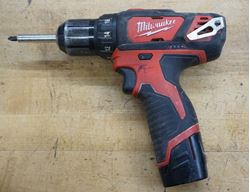 Picture of Milwaukee 2407-20 12V 3/8" Cordless Drill Driver with Battery 48-11-2420 USED. TESTED. IN A GOOD WORKING ORDER. 