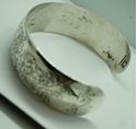 Picture of S KIRK AND SON FLOWER ENGRAVED BANGLE STERLING SILVER CUFF BRACELET .38.4 GRAM. VERY GOOD CONDITION. PRE OWNED. 852279. 