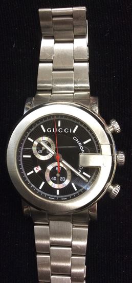 Picture of Gucci stainless steel watches 101m chrono 3atm water resistant pre owned good condition 820586-1 