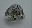 Picture of STERLING SILVER  925 SKULL RING  SIZE 8.25 21GR  VERY GOOD CONDITION. PRE OWNED.