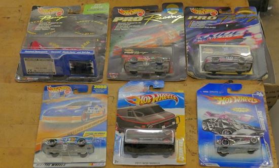 Picture of LOT 6 HOT WHEELS PRO RACING COLLECTIBLE CARS 43 CHEERIOS; A TEAM VAN GMC; 25  HENDRICK MOTORSPORTS ; 35 TABASCO ; 99 EXIDE ; AND HOT WHEELS CAR. 