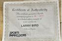 Picture of Sports Impressions Figurine Larry Bird Boston Celtics 2111/2500 with COA 1989. with box, extra stand. please look at all the pictures.