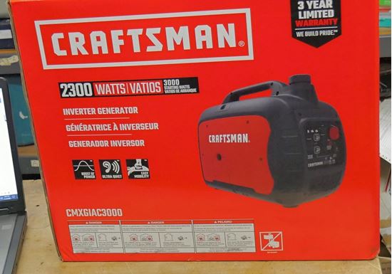 Picture of Craftsman CMXGIAC3000 Gas Inverter Generator 2300 Running Watts C0010030 **NEW**. IN BOX.