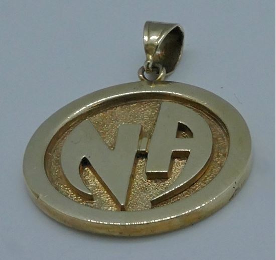 Picture of 10kt yellow gold pendant 'NA' initials 8 grams 797156-1