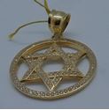 Picture of 10kt yellow gold pendant "star of David " 3.9 grams with czs 849988-2