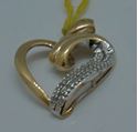 Picture of 10kt yellow gold heart pendant with 0.25 pts of diamonds 2 grams 840537-2