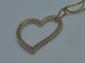 Picture of 10kt yellow gold heart pendant with CZs 2 grams 828190-1