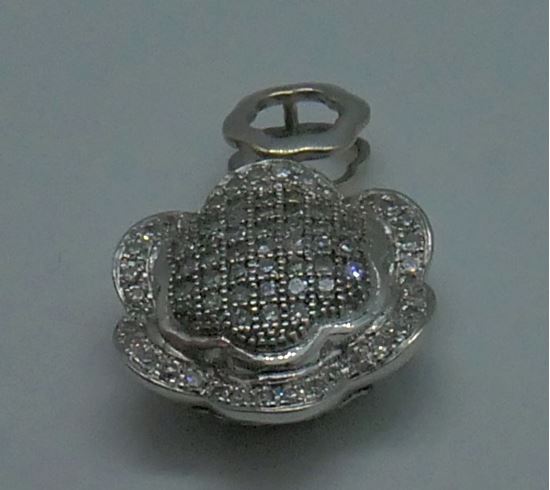 Picture of 14kt white gold pendant with 0.50pts micro pave diamonds 2.1 grams 790746-1